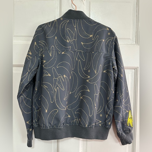 {Indikidual} Banana Print Patch Bomber Jacket ๐ - Size 7-9Y - Picture 9 of 16